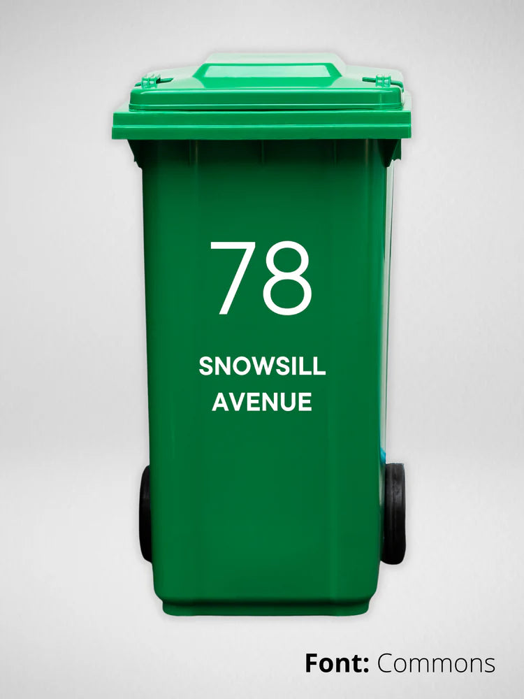 Custom EcoGlow Bin Address Decal