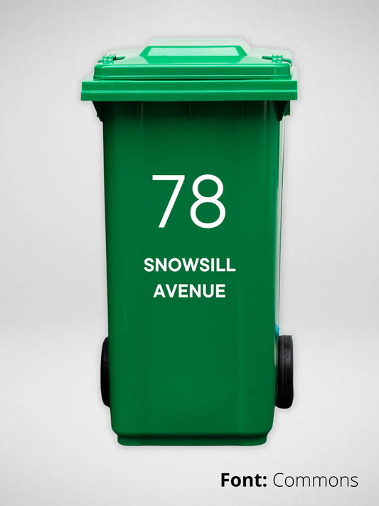 Custom EcoGlow Bin Address Decal